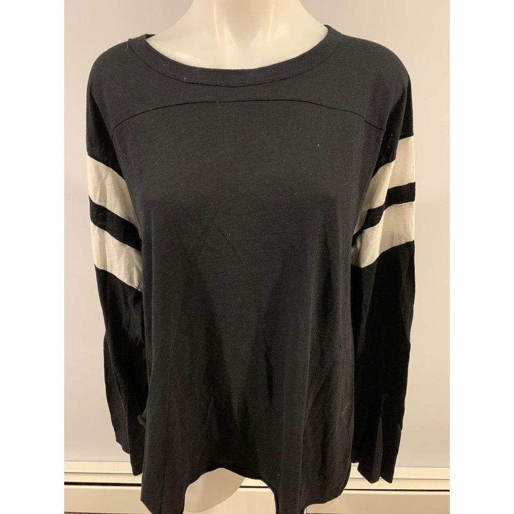 NSF Black & White Long Sleeve Shirt Size L